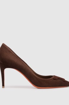 Коричневые замшевые туфли