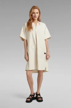 Женское белое платье Comfy tunic Белый S G-Star RAW D22873,D299