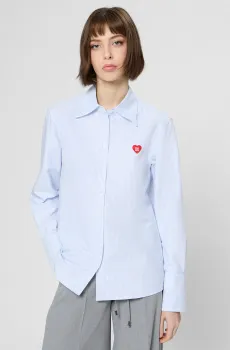 Женская голубая рубашка в полоску Голубой 32 HUGO 50556370;976