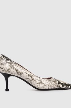 Кожаные туфли с тиснением под кожу питона