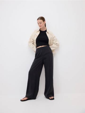 Reserved - LADIES` TROUSERS - чорний - 1036P-99X Reserved - LADIES` TROUSERS - чорний - 1036P-99X