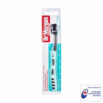 Зубная щетка Dr.Morgen Charcoal Clean средней жесткости, зеленая, 1 шт