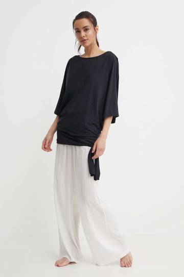 Пляжное платье MICHAEL Michael Kors SIDE TIE COVER UP цвет чёрный MM7M749 Пляжное платье MICHAEL Michael Kors SIDE TIE COVER UP цвет чёрный MM7M749