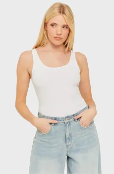 Женская белая майка Белый XXS Tally Weijl SSLCOSIMMA