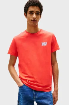 Мужская коралловая футболка TJM SLIM BUBBLE PRINT SS TEE EXT Коралловый L Tommy Jeans DM0DM21863