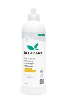 Универсальная крем-паста для твердых поверхностей DeLaMark с ароматом лимонного имбиря, 500 мл