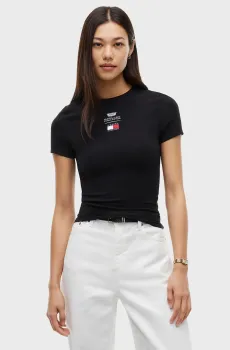 Женская черная футболка TH x Cadillac Formula 1® Team Черный L Tommy Hilfiger WW0WW52117
