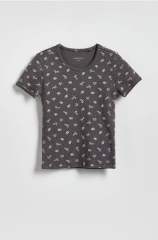 Reserved - Футболка з візерунком - темно-сірий - 411HU-90X
