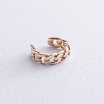 Серьга - каффа "Цепочка" в желтом золоте с07921 Серьга - каффа "Цепочка" в желтом золоте с07921