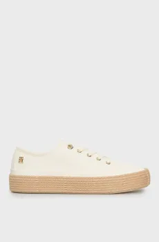 Женские белые кеды ESPADRILLE Белый 40 Tommy Hilfiger FW0FW08404