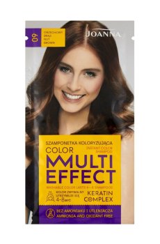 Оттеночный шампунь для волос Joanna Multi Effect Color Keratin Complex 09 Nut Brown, 35 г