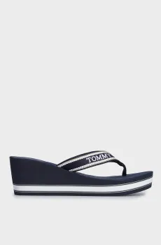 Женские темно-синие вьетнамки HILFIGER WEDGE BEACH SANDAL Синий 36 Tommy Hilfiger FW0FW07903