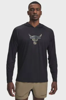 Мужское черное худи Pjt Rck Isochill HD Черный S Under Armour 1389955-001