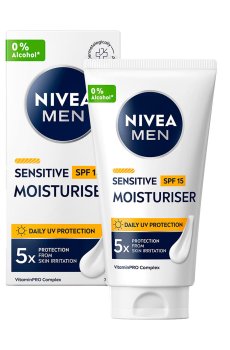 Мужской крем для лица NIVEA MEN, с SPF 15, для чувствительной кожи, 75 мл