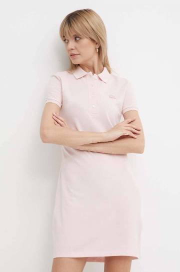 Платье Lacoste EF5473-ADY цвет розовый mini облегающее EF5473.-ADY Платье Lacoste EF5473-ADY цвет розовый mini облегающее EF5473.-ADY