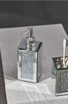 Дозатор для мила з дзеркальним ефектом - срібний