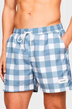 Мужские плавательные шорты в клетку MEDIUM DRAWSTRING LABEL PRINT Разноцветный S Tommy Hilfiger UM0UM03296