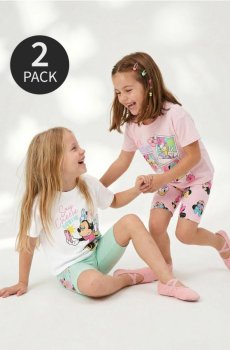 Бавовняні футболки з принтом 2 pack Minnie and Daisy - різнобарвний