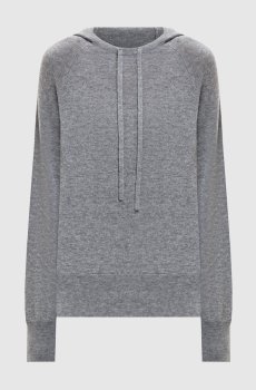 Серые худи из шерсти и кашемира