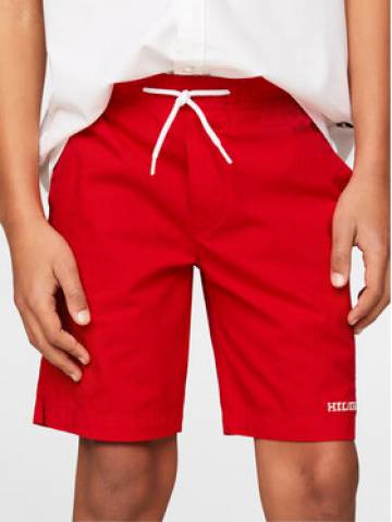 Tommy Hilfiger Шорти з тканини Pull On Monotype KB0KB08948 Червоний Regular Fit Tommy Hilfiger Шорти з тканини Pull On Monotype KB0KB08948 Червоний Regular Fit