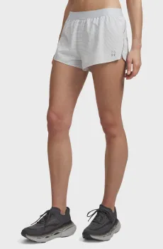 Женские светло-серые шорты в полоску UA Halo Run Reflective Short Серый XS Under Armour 6012325-023