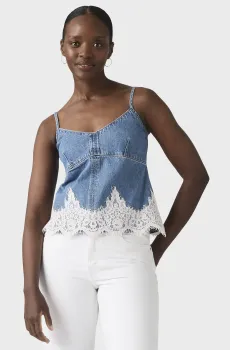 Женский синий джинсовый топ Синий L Levi’s® 005OW;0000