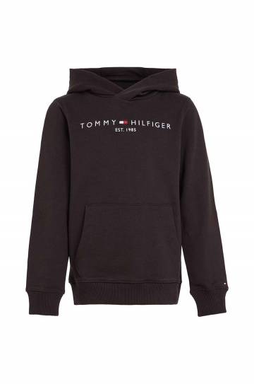 Детская хлопковая кофта Tommy Hilfiger цвет чёрный с аппликацией
