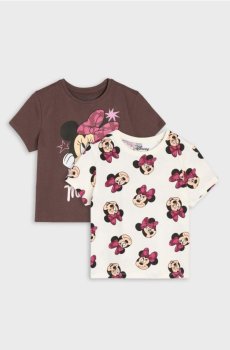 Бавовняні футболки з принтом 2 шт Minnie Mouse - різнобарвний
