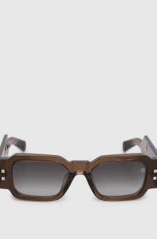 Коричневые солнцезащитные очки Olivier-III с золотом