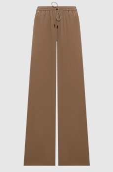 Коричневые брюки GENERO из шелка
