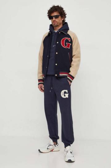 Спортивные штаны Gant цвет синий с аппликацией Спортивные штаны Gant цвет синий с аппликацией