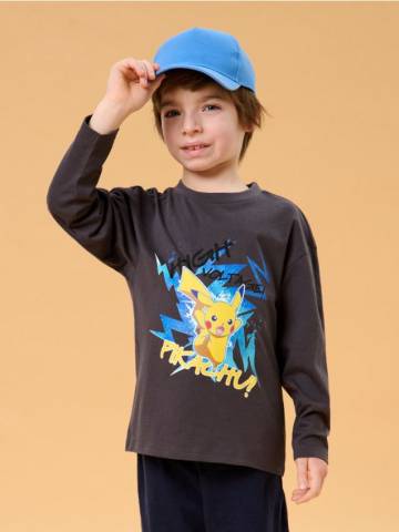 Лонгслів Pokémon - темно-сірий Лонгслів Pokémon - темно-сірий