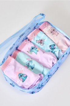 Бавовняні трусики у пакуванні Stitch, 5-пак - Фіолетовий