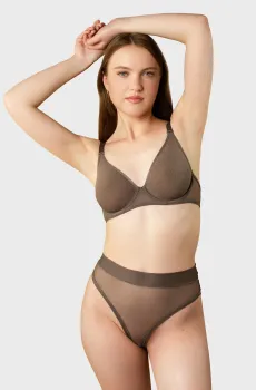 Женские темно-коричневые трусики Коричневый S brabrabra SLZ26202321
