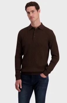Мужское темно-коричневое поло Коричневый S Pierre Cardin PC.-C5 52174.5163