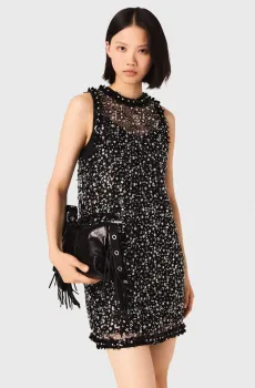 Женское черное платье Черный 34 MAJE MFPRO04629_Black