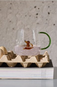 Склянка з фігуркою такси - різнобарвний