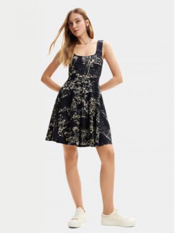 Desigual Літня сукня Tually 24SWVK09 Чорний Regular Fit Desigual Літня сукня Tually 24SWVK09 Чорний Regular Fit