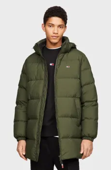 Мужской зеленый пуховик TJM ESSENTIAL DOWN PARKA Зеленый L Tommy Jeans DM0DM15117
