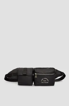 Мужская черная кожаная поясная сумка Черный ONESIZE Karl Lagerfeld 534451.815931;990