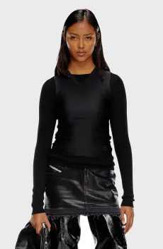 Женский черный шерстяной джемпер ROSEL MAGLIA Черный L Diesel A14936 0WFBP