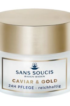 Антивозрастной крем для лица Sans Soucis Caviar & Gold 24H Care Rich для сухой кожи, 50 мл