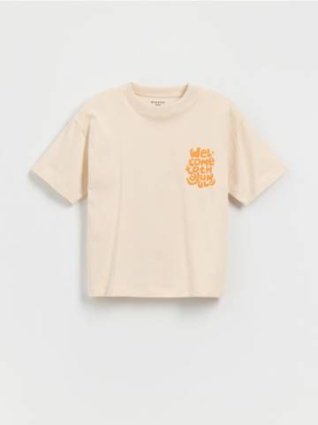 Reserved - Футболка з принтом - нюдовий - 125CJ-02X Reserved - Футболка з принтом - нюдовий - 125CJ-02X