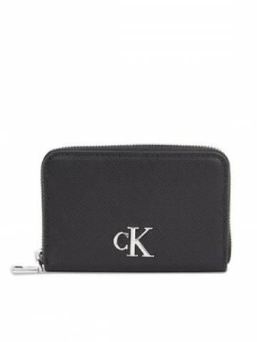 Calvin Klein Jeans Мале жіноче портмоне Minimal Monogram M Zip Around T K60K611970 Чорний Calvin Klein Jeans Мале жіноче портмоне Minimal Monogram M Zip Around T K60K611970 Чорний