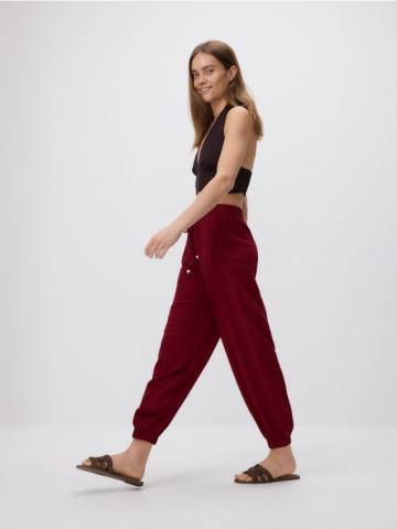 Reserved - Джогери з додаванням віскози - буряковий - YT286-83X