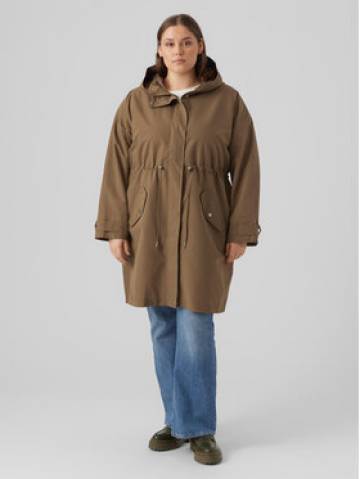 Vero Moda Curve Демісезонний плащ 10287156 Коричневий Regular Fit Vero Moda Curve Демісезонний плащ 10287156 Коричневий Regular Fit