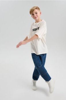 Бавовняна футболка з принтом Monopoly - кремовий