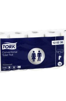 Туалетная бумага Tork Advance Т4 белая, 2-слойная, 22 м, 10 рулонов