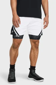 Мужские белые шорты Curry Mesh Short 4 Белый S Under Armour 1384470-100