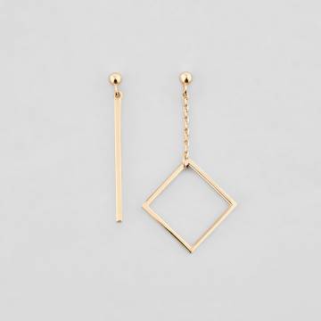 Серебряные серьги с позолотой Minimal 20298-1п Серебряные серьги с позолотой Minimal 20298-1п